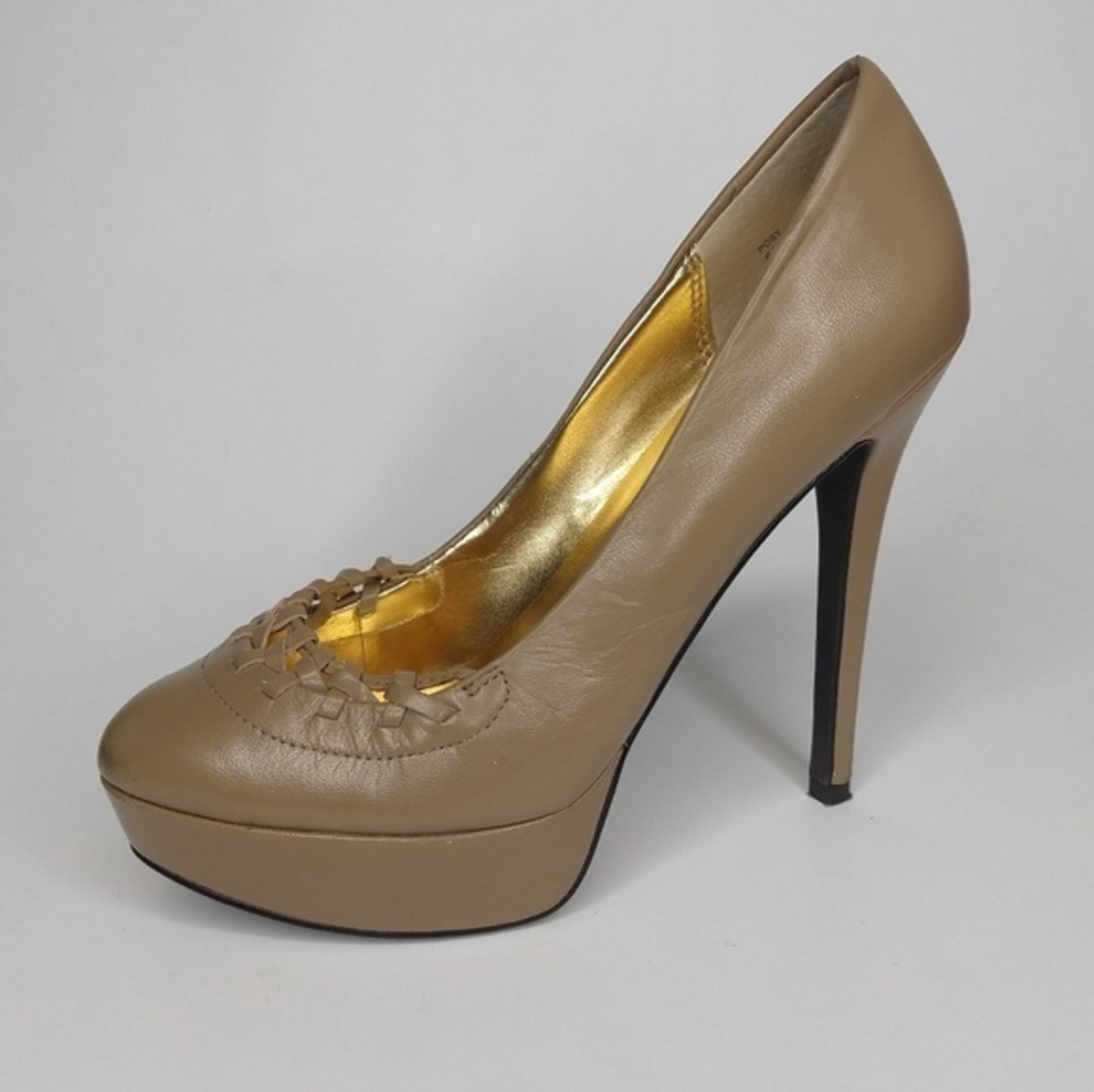 M.P.S Tan Size 6.5 Leather High‎ Heels